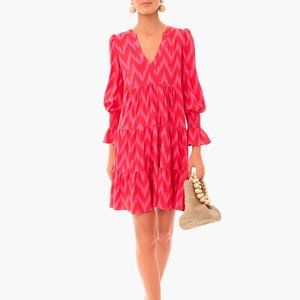 POMANDER PLACE Hot Pink Ikat Kenzo Dress XL New